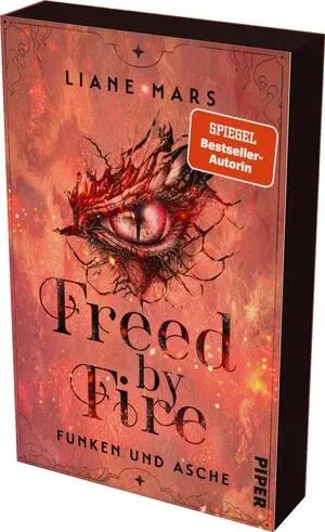 Das Print mit schwarzem Farbschnitt zu "Freed by Fire" von Liane Mars.